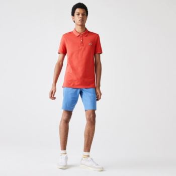 Lacoste Slim Fit Polo in Petit Piqué Pánské - Polo Červené | CZ-U9cnDK